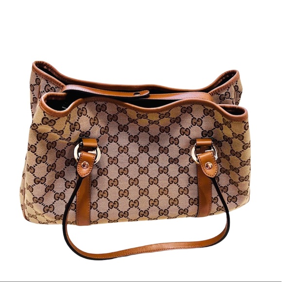 Gucci, aunthentic, tote 2 way style, 2 tone gold and silver GG sign both sides - Picture 5 of 17